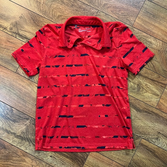 Under Armour Other - 🎉Under Armour red polo loose heat gear top C10-5
